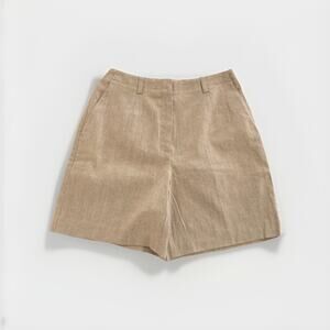 Vintage Y2K 90s Tailored Shorts Size 8 28” W OLD MONEY Deadstock Linen Blend